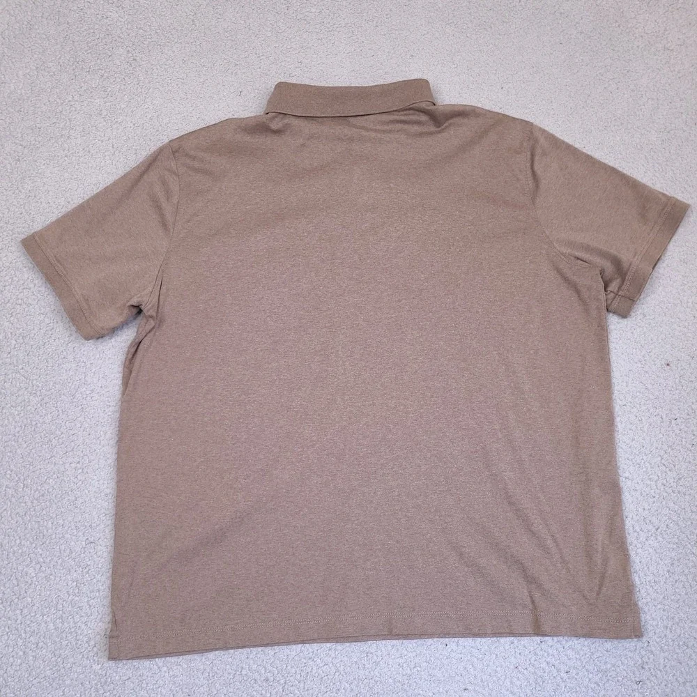 Banana Republic Polo Shirt Mens XXL Tall Brown Slim Fit Luxe Touch‎ Performance